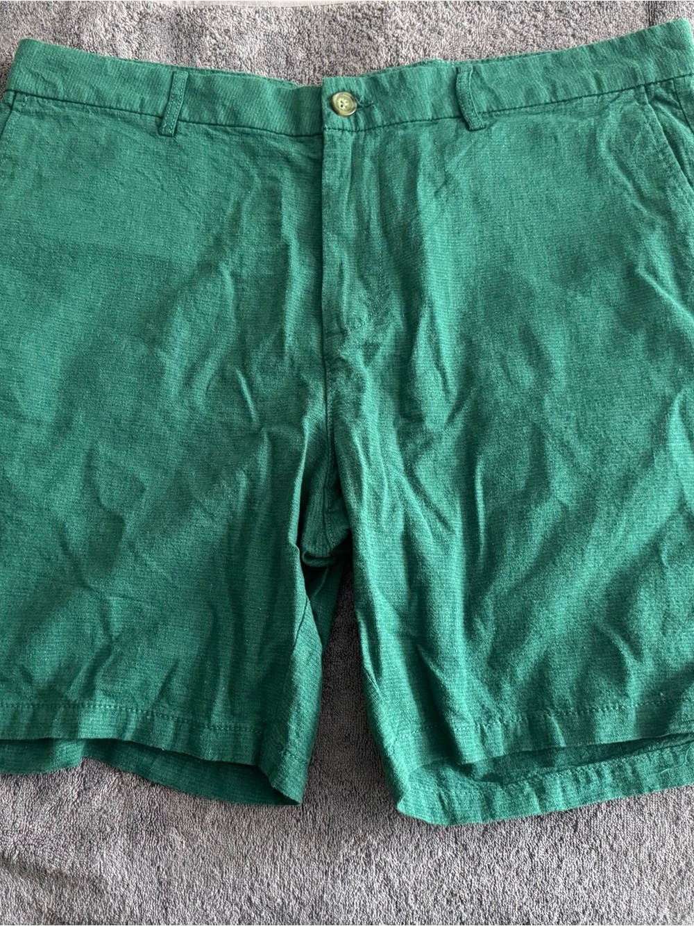 Old Navy Teal Green Linen-Blend Men's Flat Front Shorts size 38